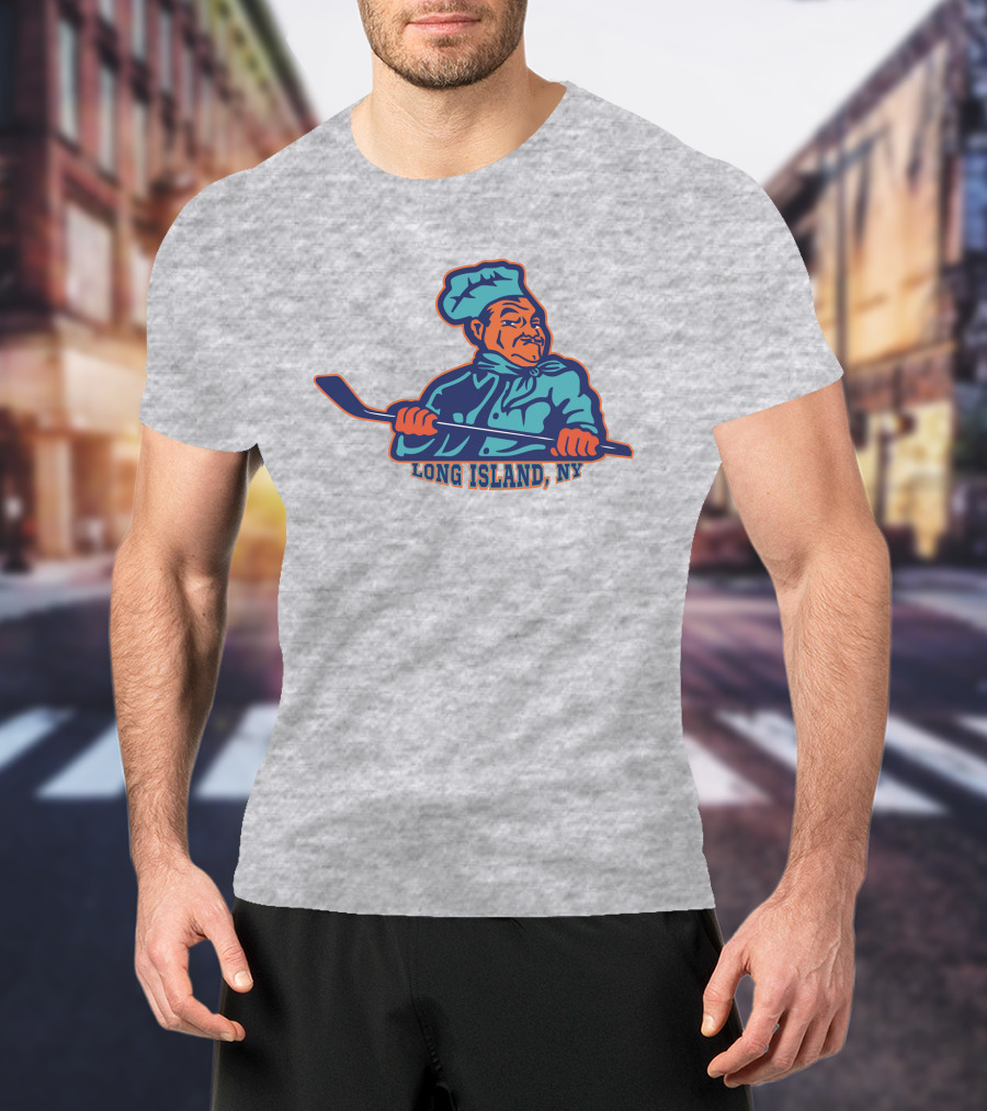 Borrelli's Hockey Long Island NY Chef With Hockey Stick T-Shirt