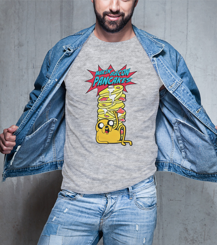 Makin' Bacon Pancakes Stack With Jake The Dog T-Shirt