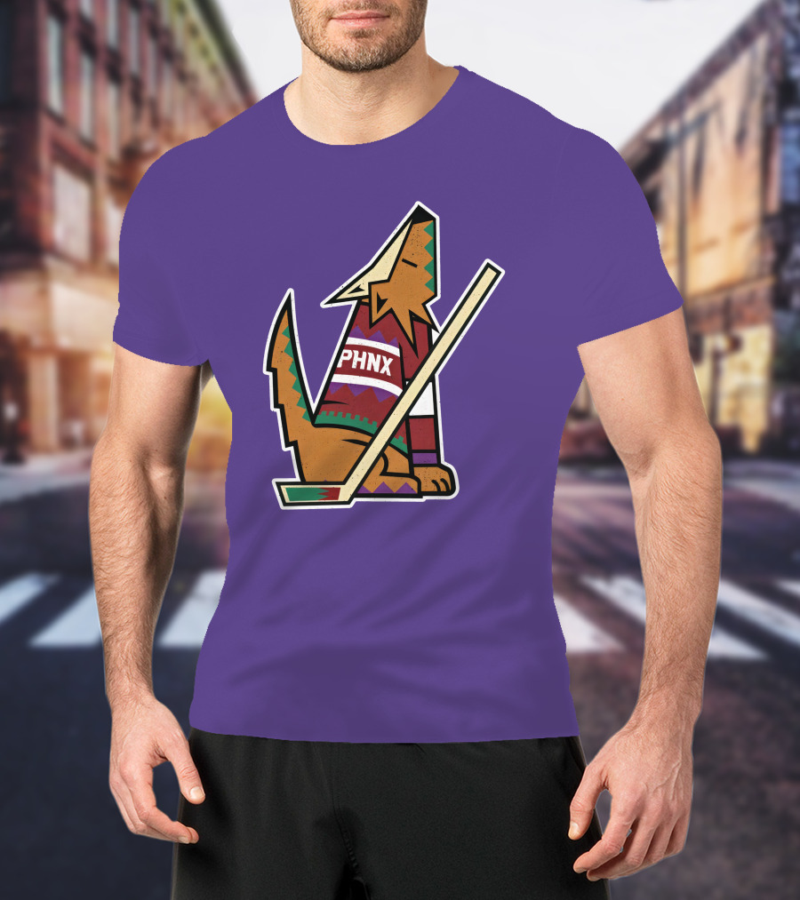 Phnx Locker Merch PHNX Howling Coyote Hockey Stick T-Shirt