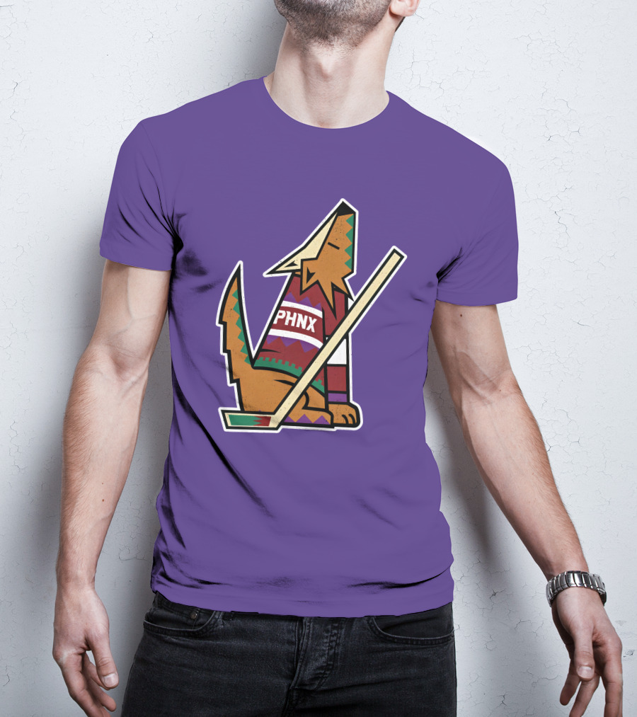 Phnx Locker Merch PHNX Howling Coyote Hockey Stick T-Shirt