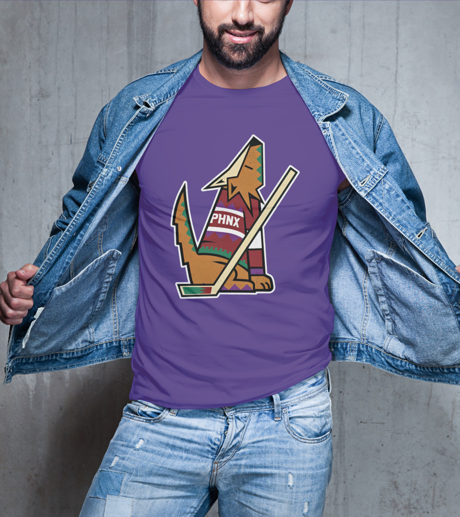Phnx Locker Merch PHNX Howling Coyote Hockey Stick T-Shirt