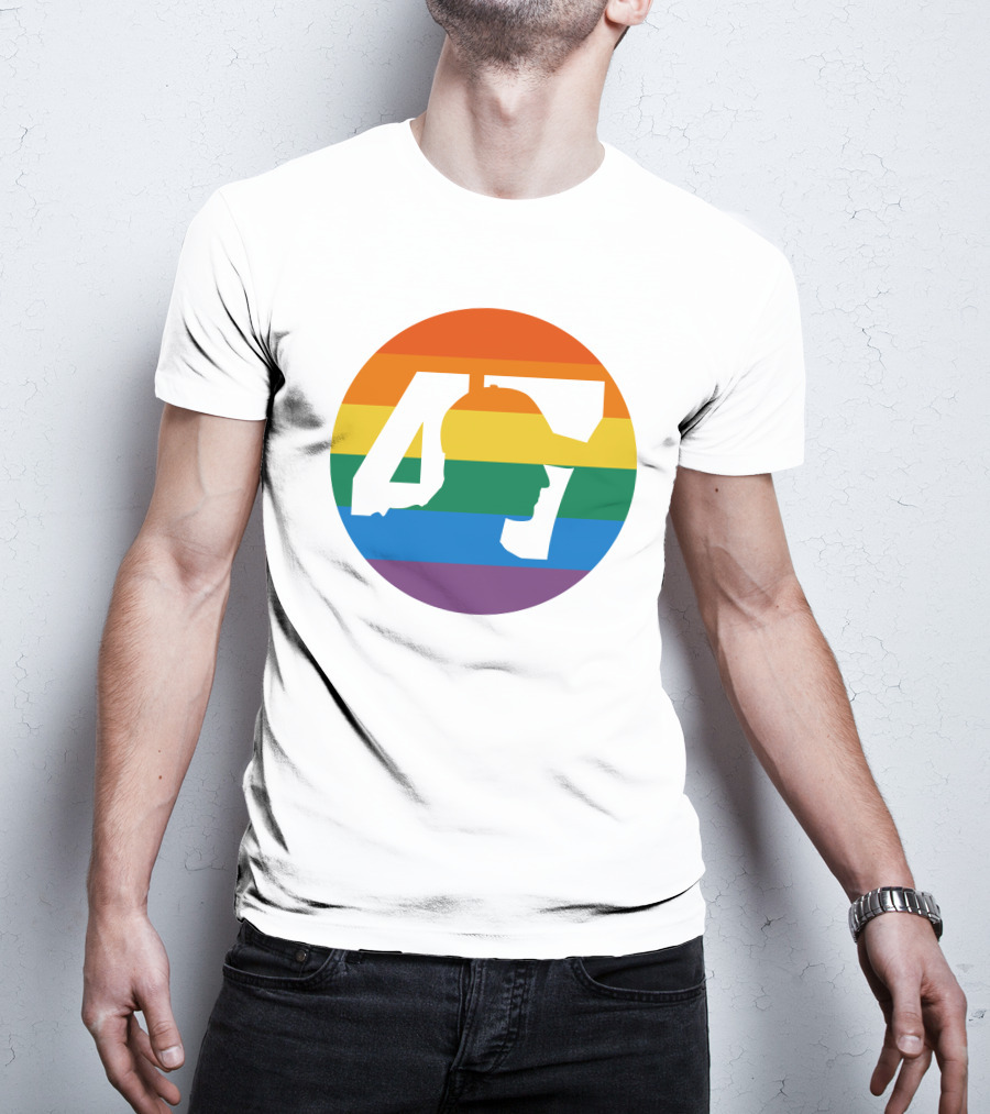 Mick Schumacher Rainbow Circle 47 Pride T-Shirt