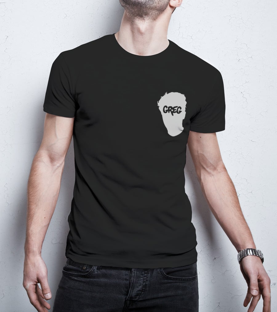 Danny Gonzalez Merch Greg Text Silhouette Pigment Dyed T-Shirt