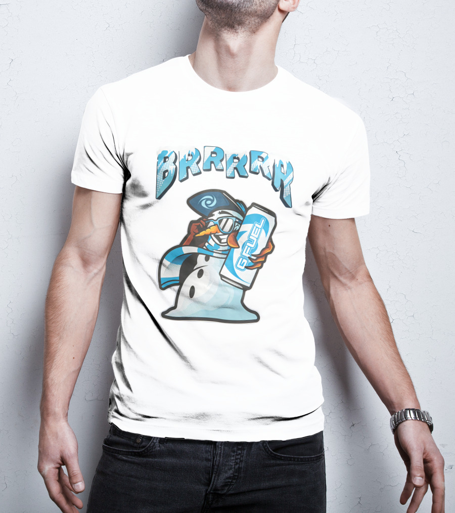 G Fuel Brrrrr Snowman Energy Drink Winter Theme Meta Threads T-Shirt