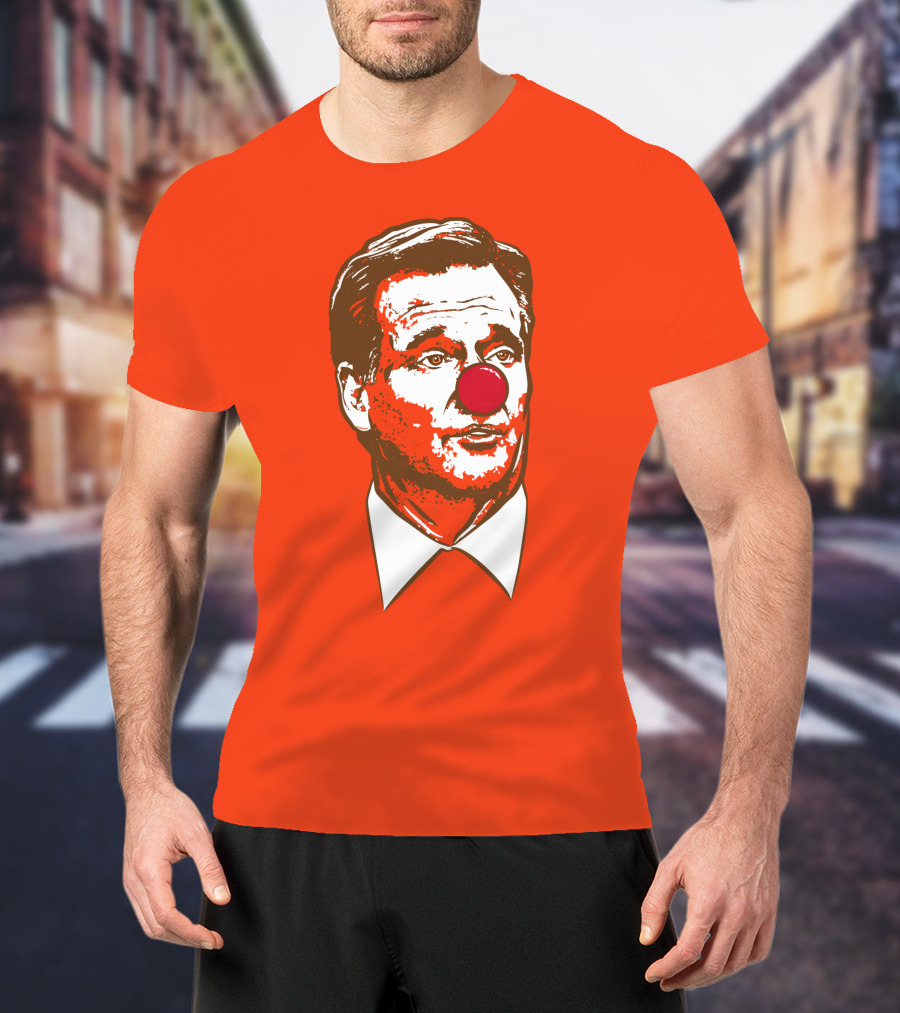 Cle Clown NFL Roger Goodell Red Nose Satire T-Shirt