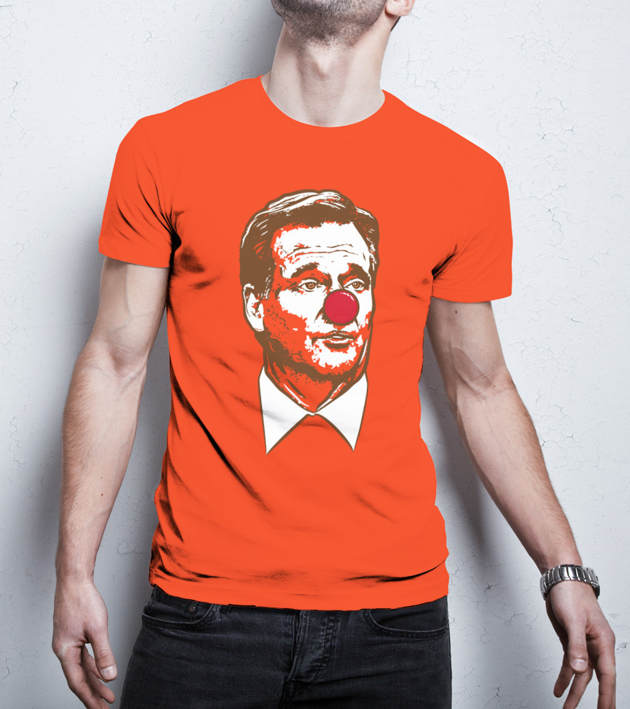 Cle Clown NFL Roger Goodell Red Nose Satire T-Shirt