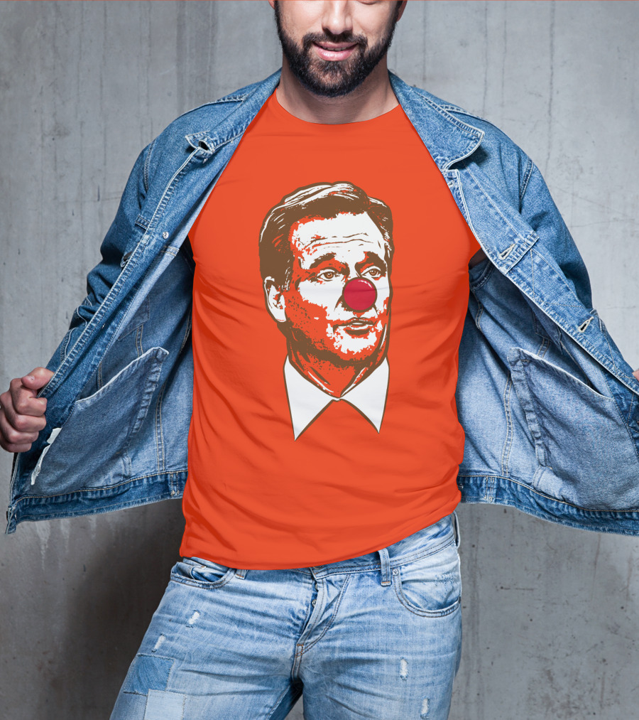 Cle Clown NFL Roger Goodell Red Nose Satire T-Shirt