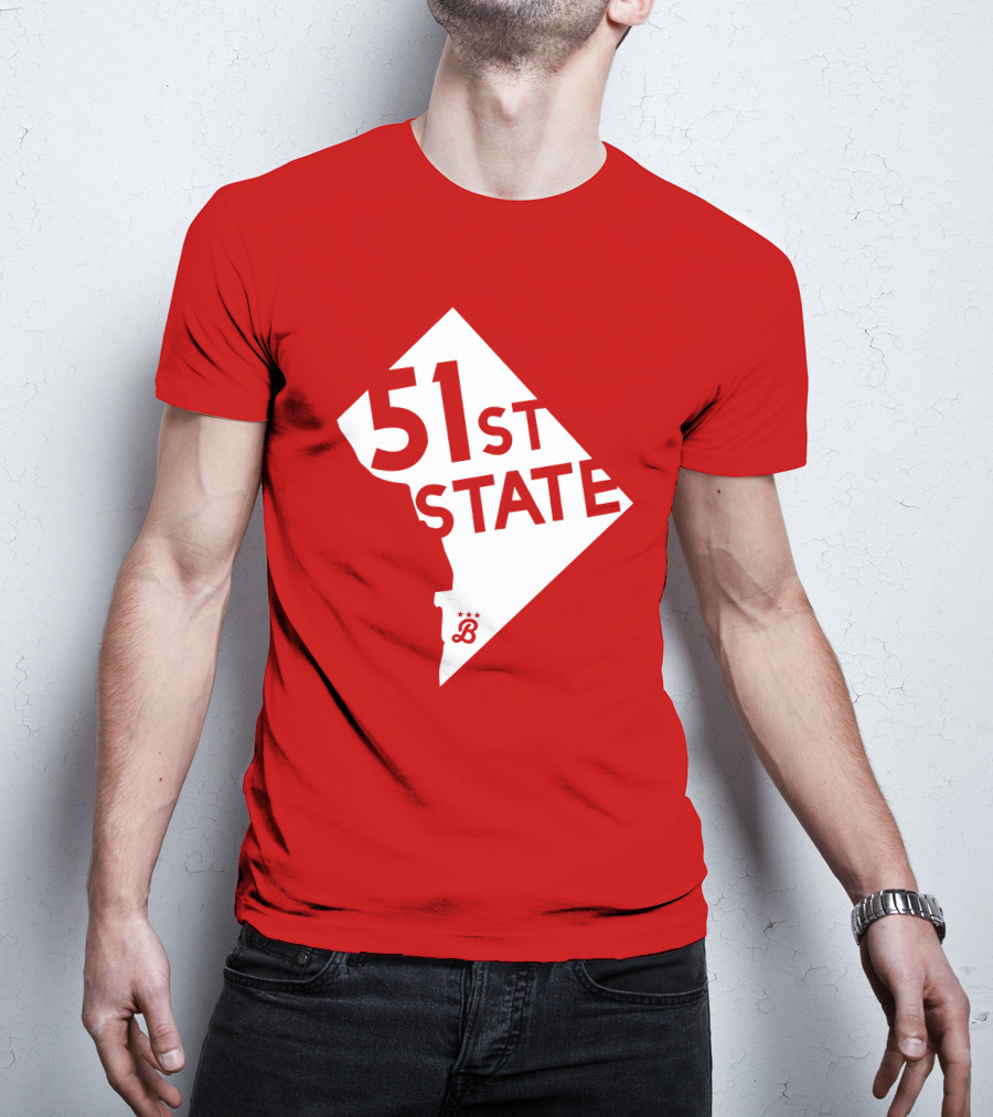 Juan Soto 51St State Wear Bailiwick Washington DC 51st State Outline T-Shirt