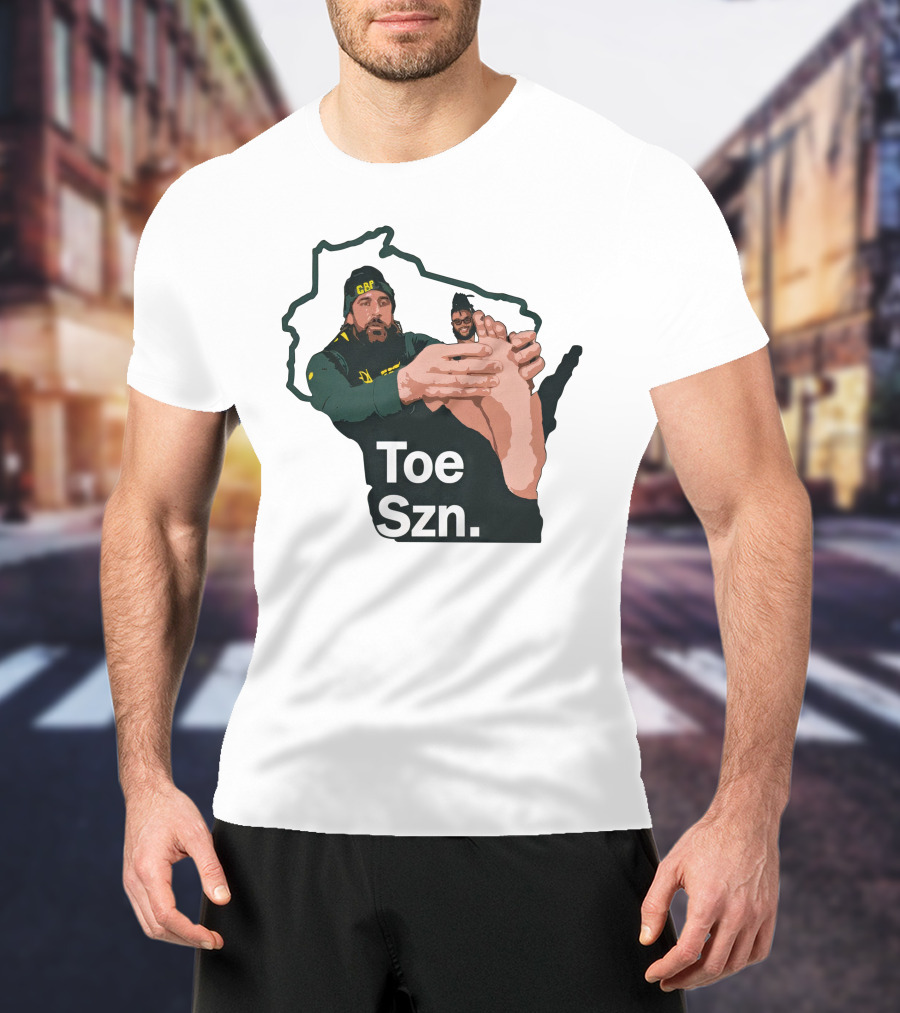 Kurt Benkert Aaron Rodgers Toe Szn GBP Wisconsin Outline T-Shirt