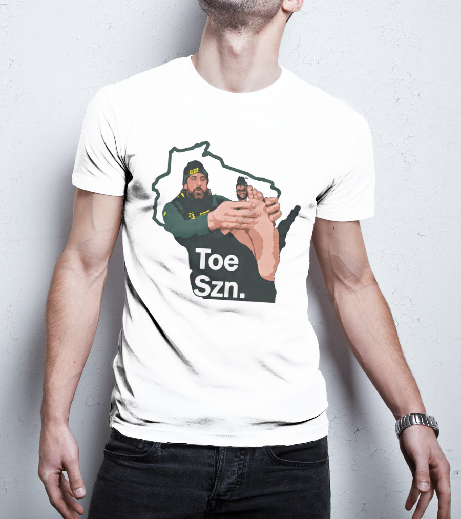 Kurt Benkert Aaron Rodgers Toe Szn GBP Wisconsin Outline T-Shirt