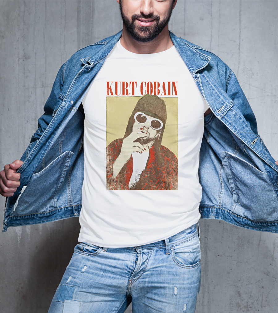 Kurt Cobain Iconic Style Sunglasses T-Shirt