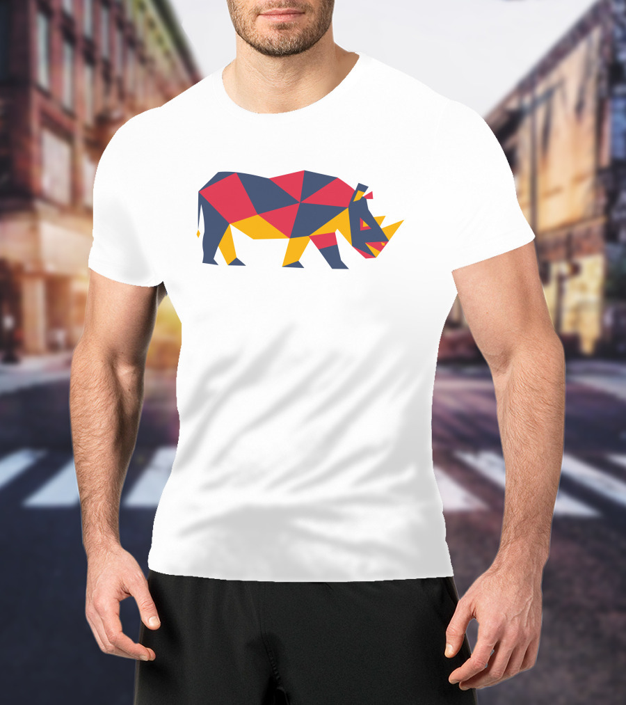 Kevin Pietersen Sorai Shop Rhino Geometric Multicolor T-Shirt