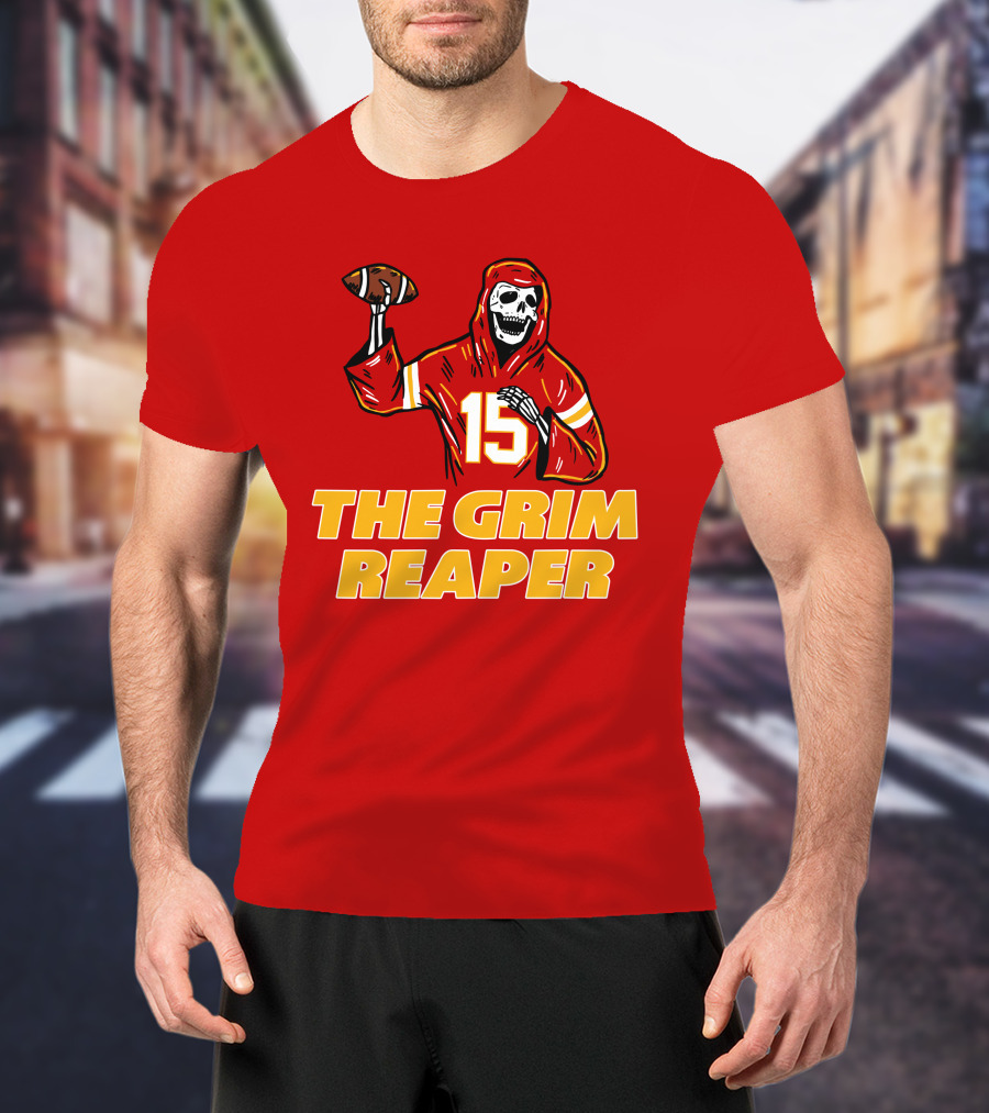 The Grim Reaper 15 Patrick Mahomes KC Chiefs T-Shirt