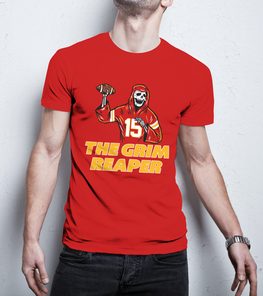 The Grim Reaper 15 Patrick Mahomes KC Chiefs T-Shirt