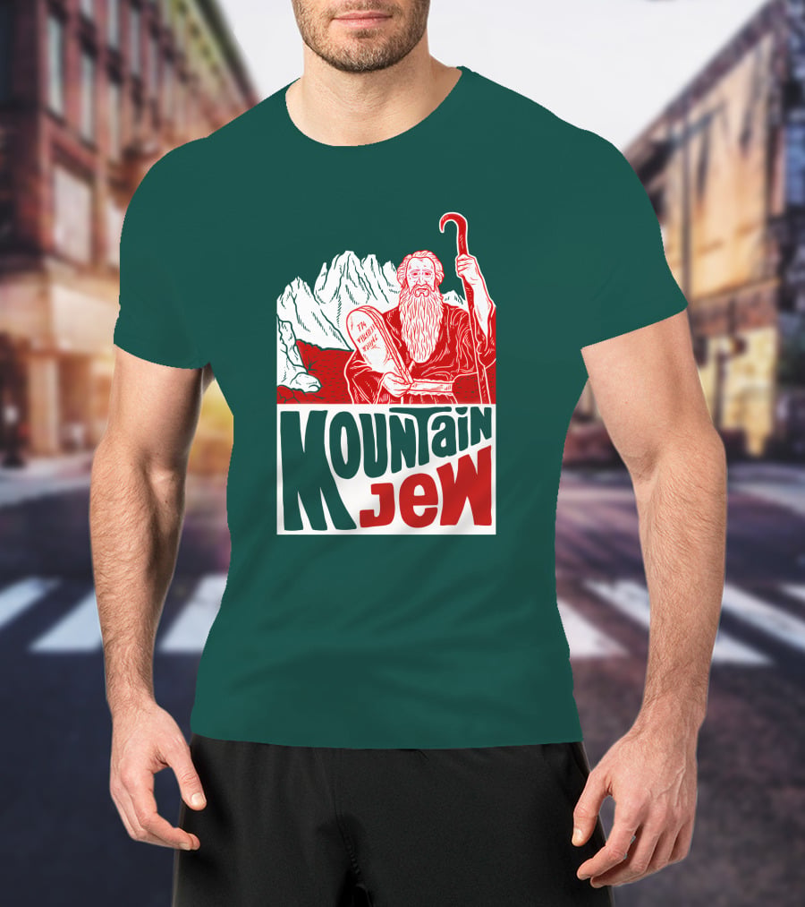 Mountain Jew Moses Holding Ten Commandments Ted Stout Tedstout5 T-Shirt