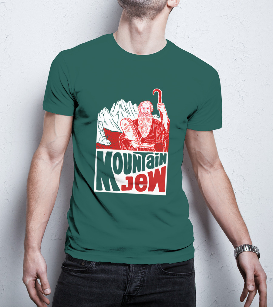 Mountain Jew Moses Holding Ten Commandments Ted Stout Tedstout5 T-Shirt