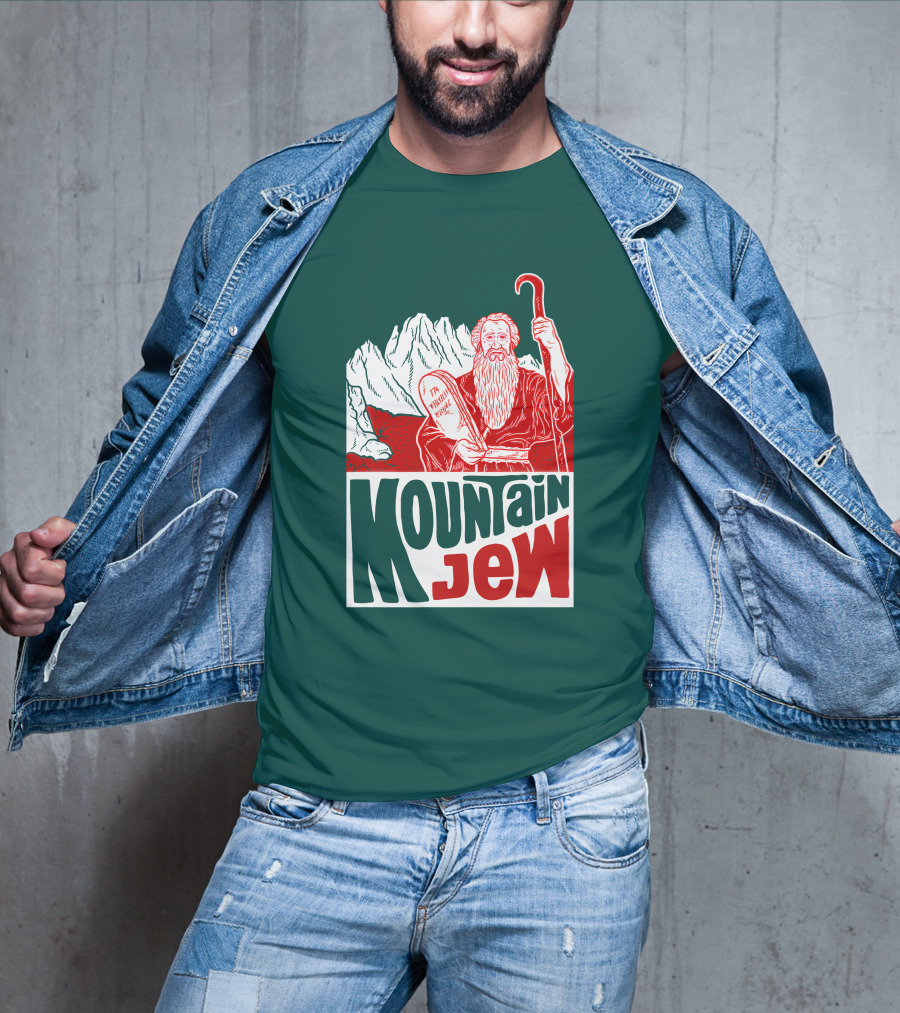 Mountain Jew Moses Holding Ten Commandments Ted Stout Tedstout5 T-Shirt