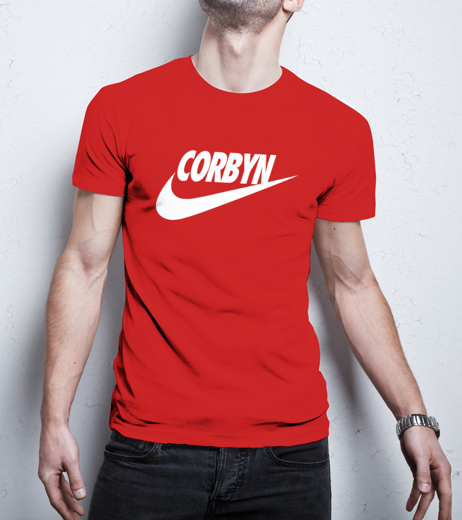 Corbyn Swoosh Parody Red T-Shirt