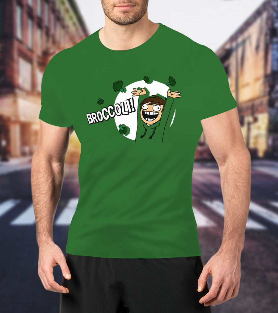 Eddsworld Broccoli Enthusiastic Character T-Shirt