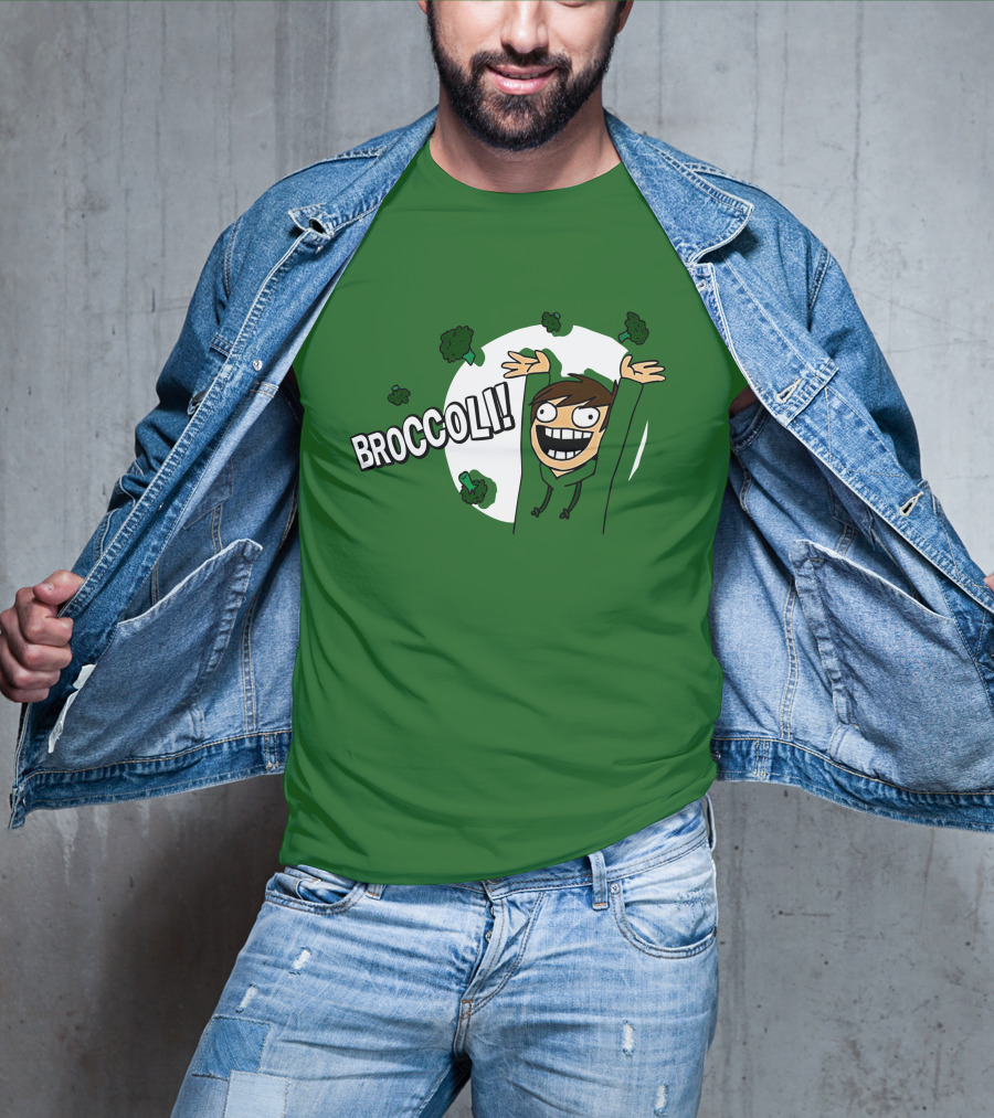 Eddsworld Broccoli Enthusiastic Character T-Shirt