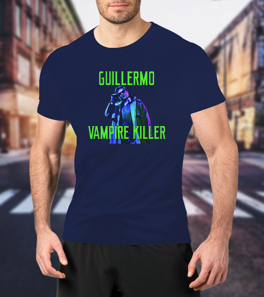 Guillermo Vampire Killer Harvey Guillen Neon Jacket Pose T-Shirt