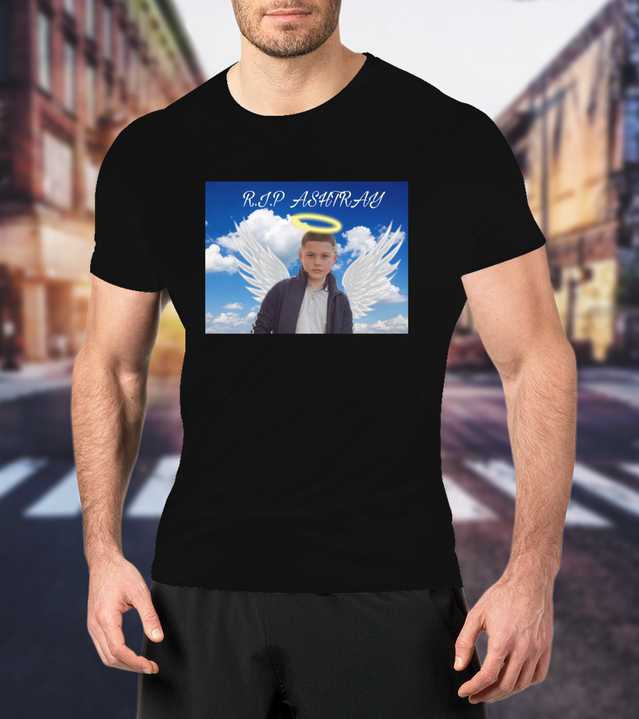 R.I.P. Ashtray Angel Wings Based Savage T-Shirt
