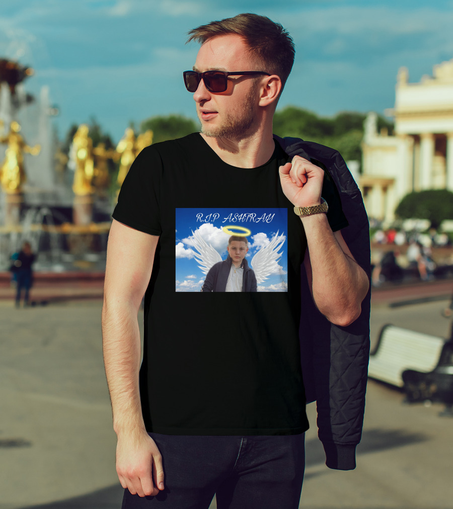R.I.P. Ashtray Angel Wings Based Savage T-Shirt