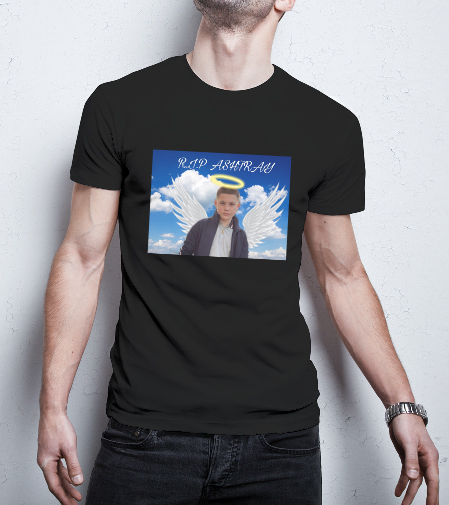 R.I.P. Ashtray Angel Wings Based Savage T-Shirt