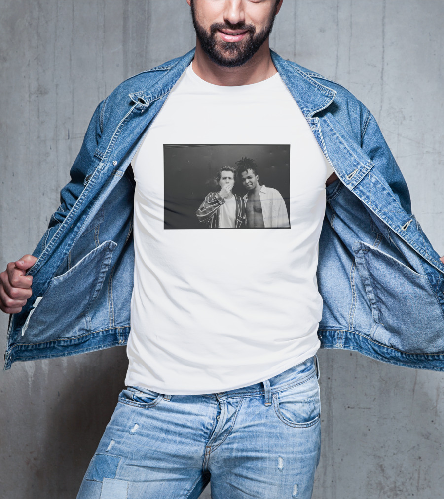 Jeffrey Wright Basquiat Two Gordons 1995 Gotham City Pass The Light Iconic Portrait Black And White Photography T-Shirt