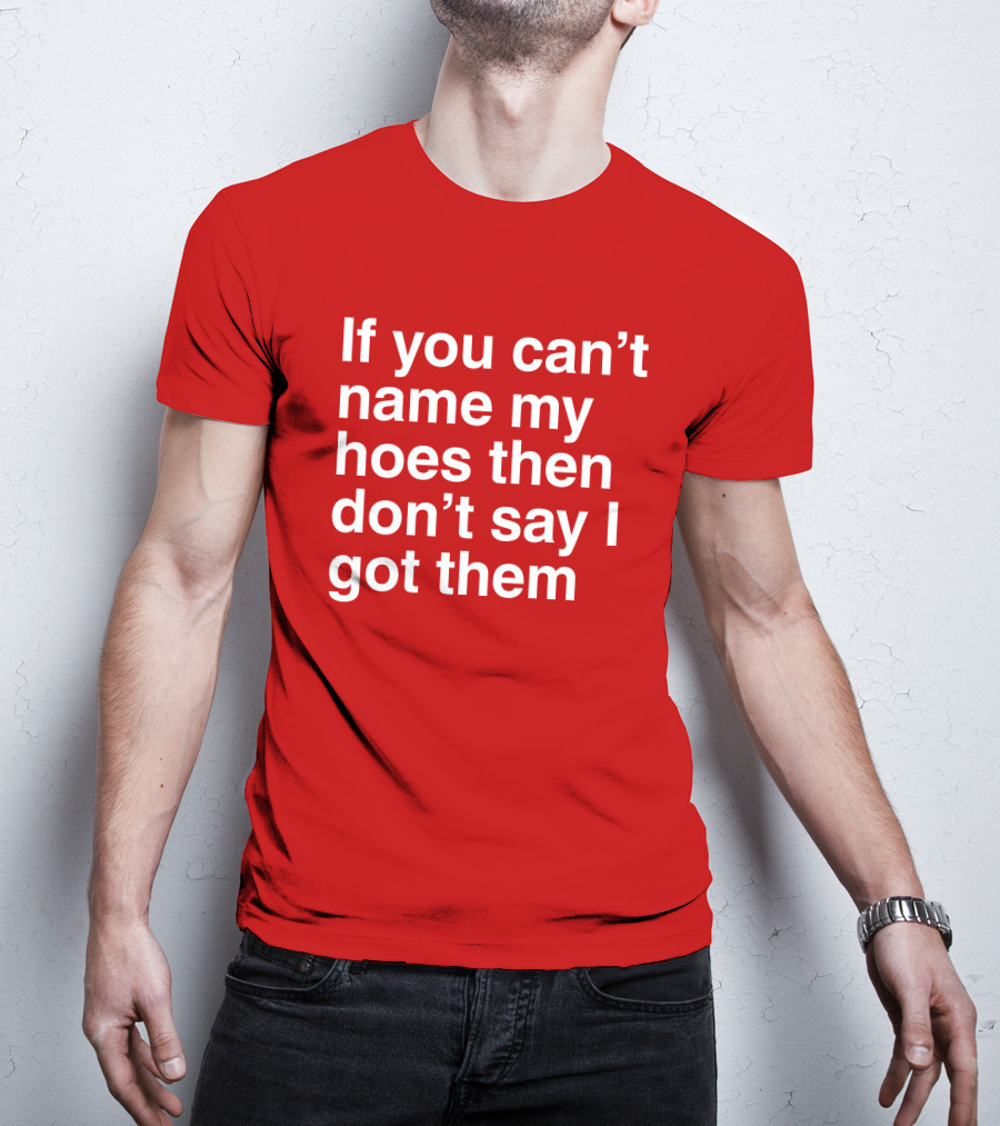 If You Can't Name My Hoes Then Don't Say I Got Them T-Shirt