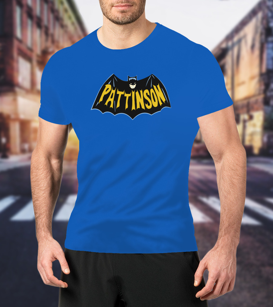 Pattinson Bat Logo Monochrome Comic T-Shirt