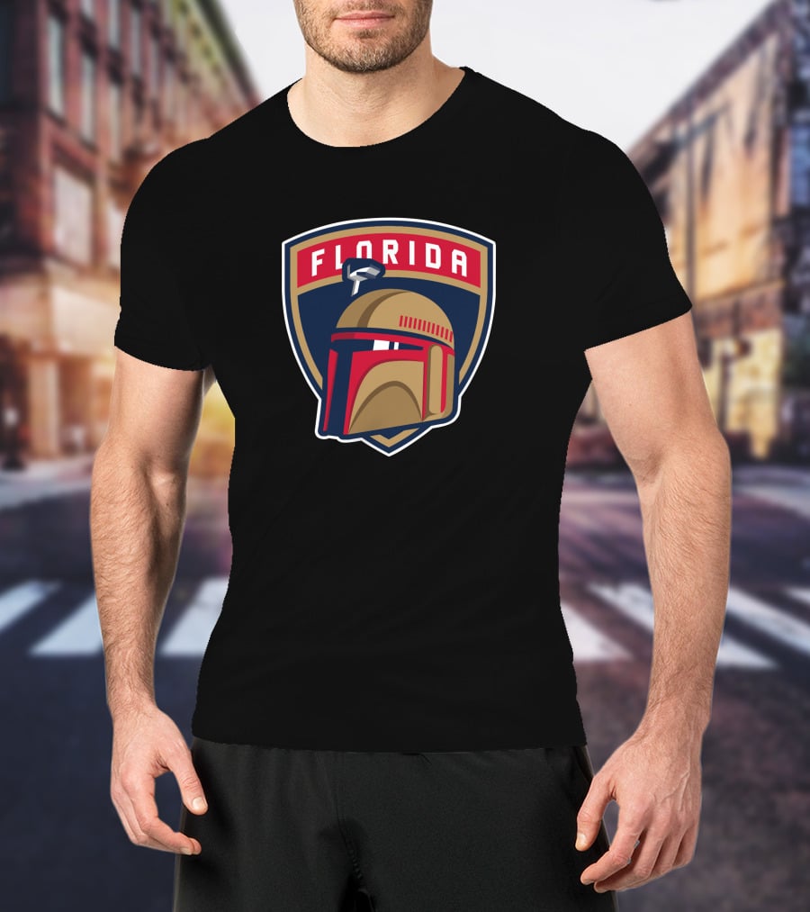 Boba Fett Florida Panthers Crossover T-Shirt