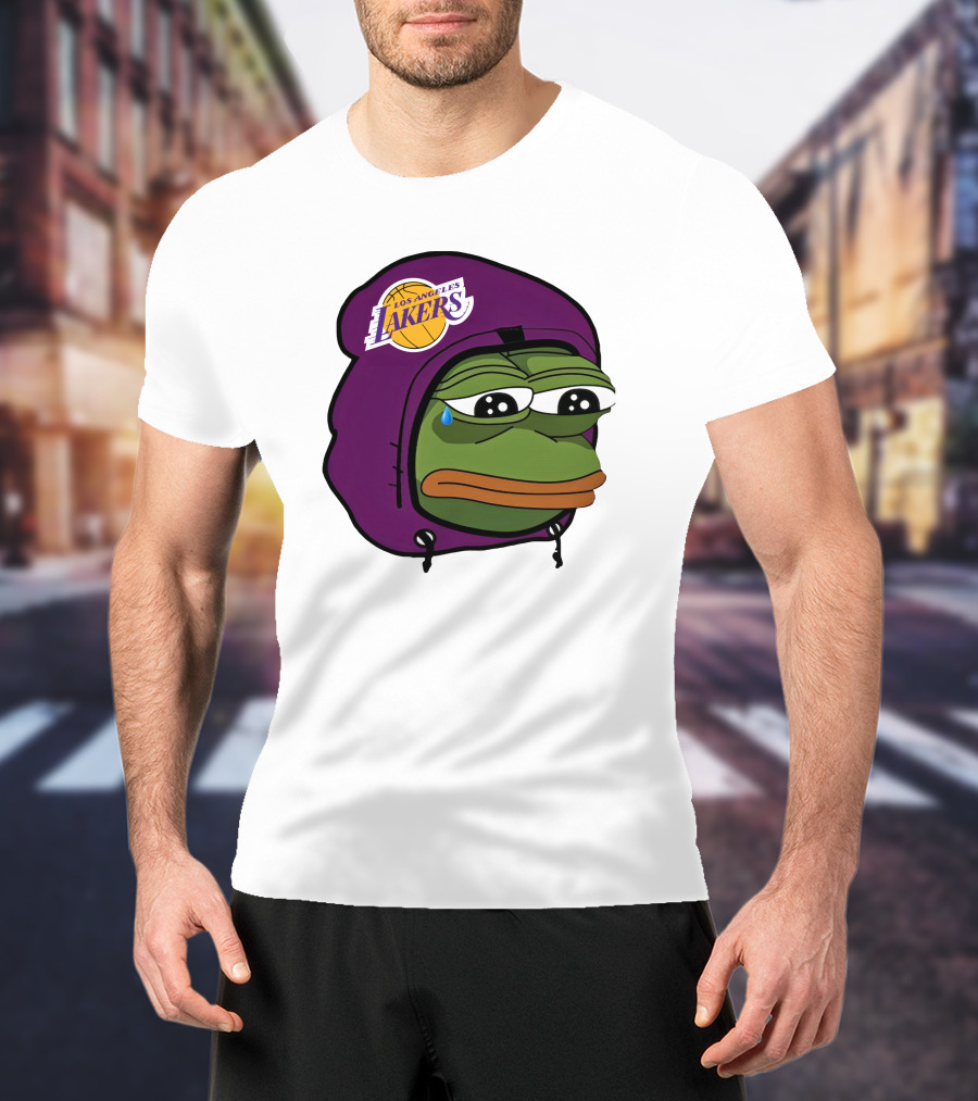 Lakeshowyo Los Angeles Lakers Fan Sad Pepe T-Shirt