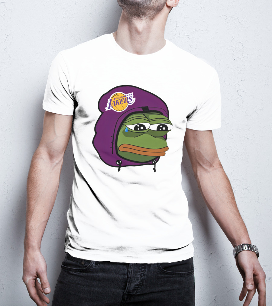 Lakeshowyo Los Angeles Lakers Fan Sad Pepe T-Shirt