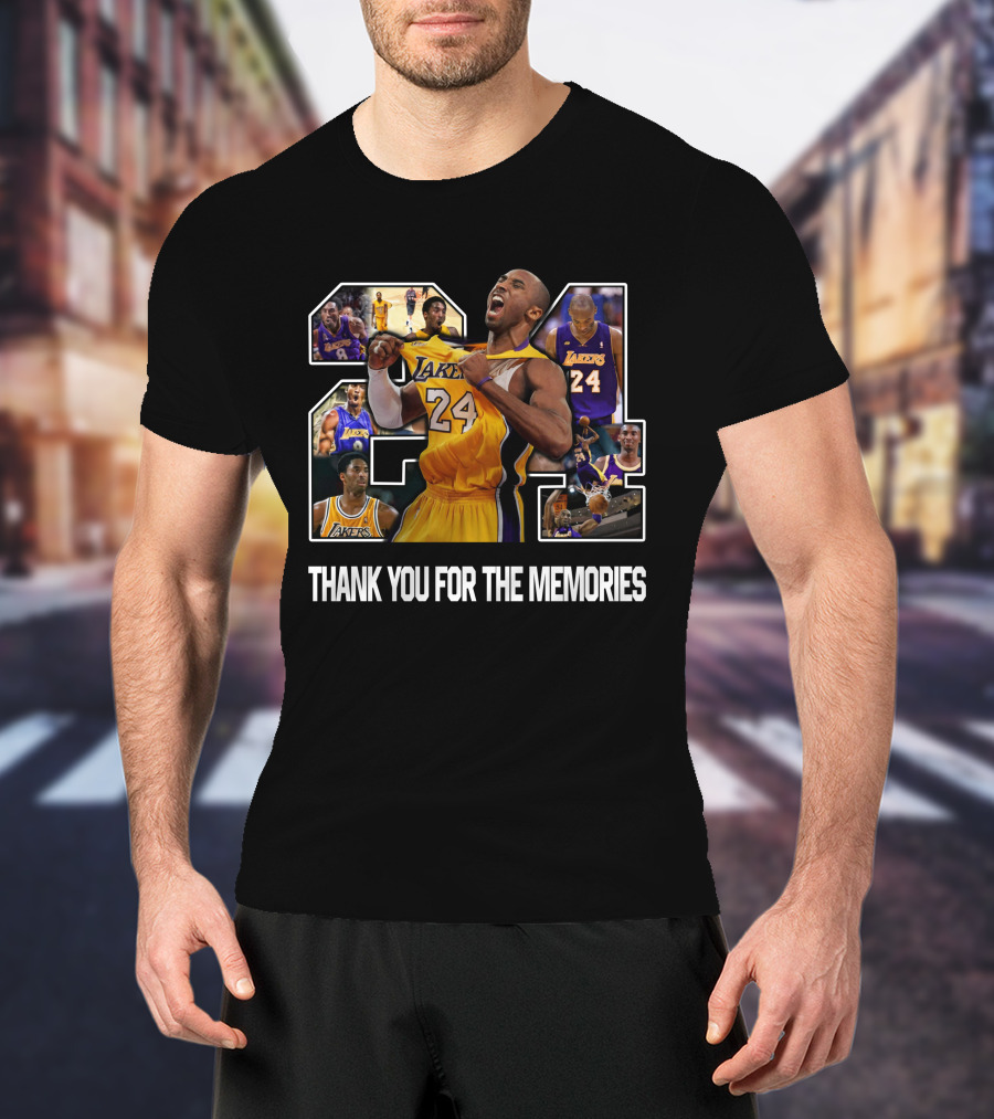 Kobe Bryant 24 Thank You For The Memories Lakers NBAcentral T-Shirt