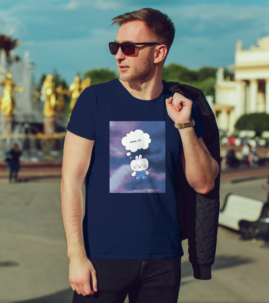 The Yetee Merch Wow Ok Thought Bubble Character T-Shirt