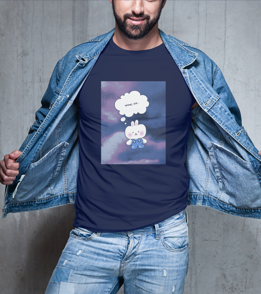 The Yetee Merch Wow Ok Thought Bubble Character T-Shirt