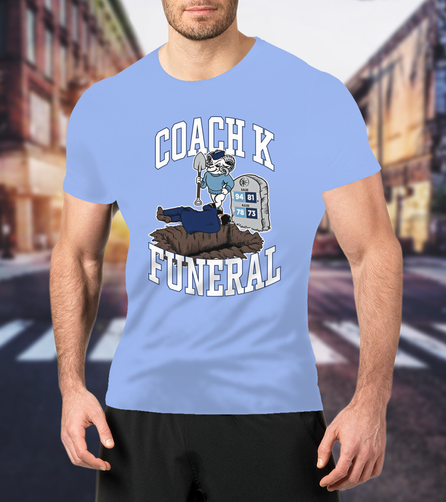 Coach K Funeral 94 81 78 73 Dave Portnoy T-Shirt