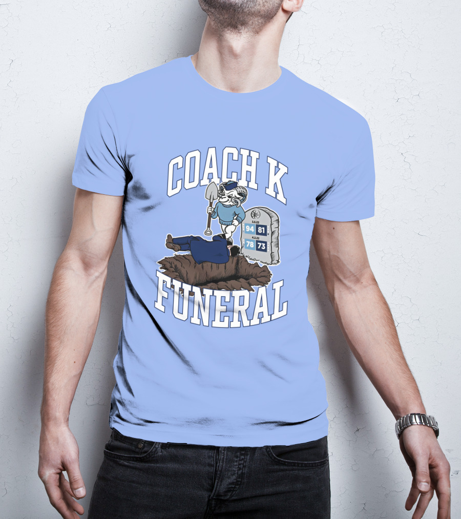 Coach K Funeral 94 81 78 73 Dave Portnoy T-Shirt