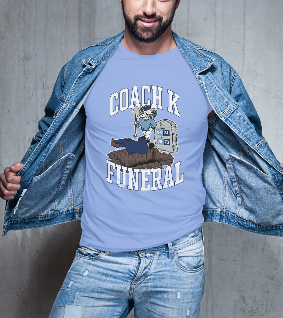 Coach K Funeral 94 81 78 73 Dave Portnoy T-Shirt