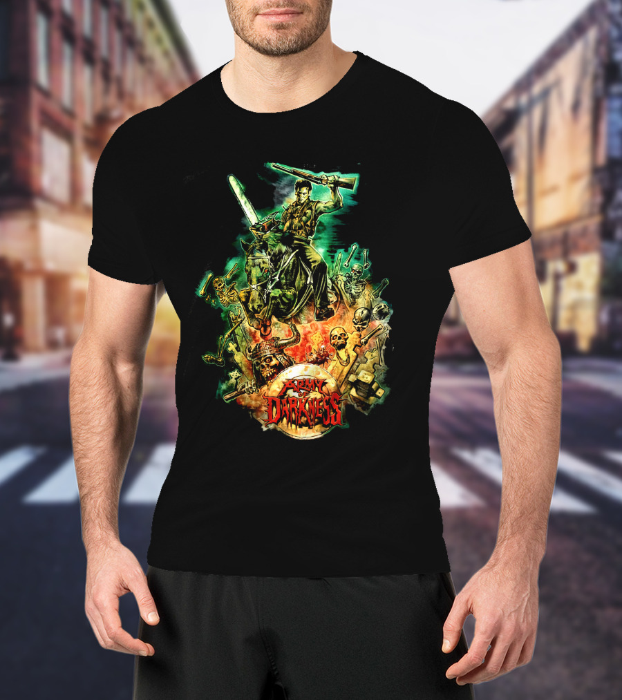 Army Of Darkness Battle Scene By Graham Humphreys T-Shirt