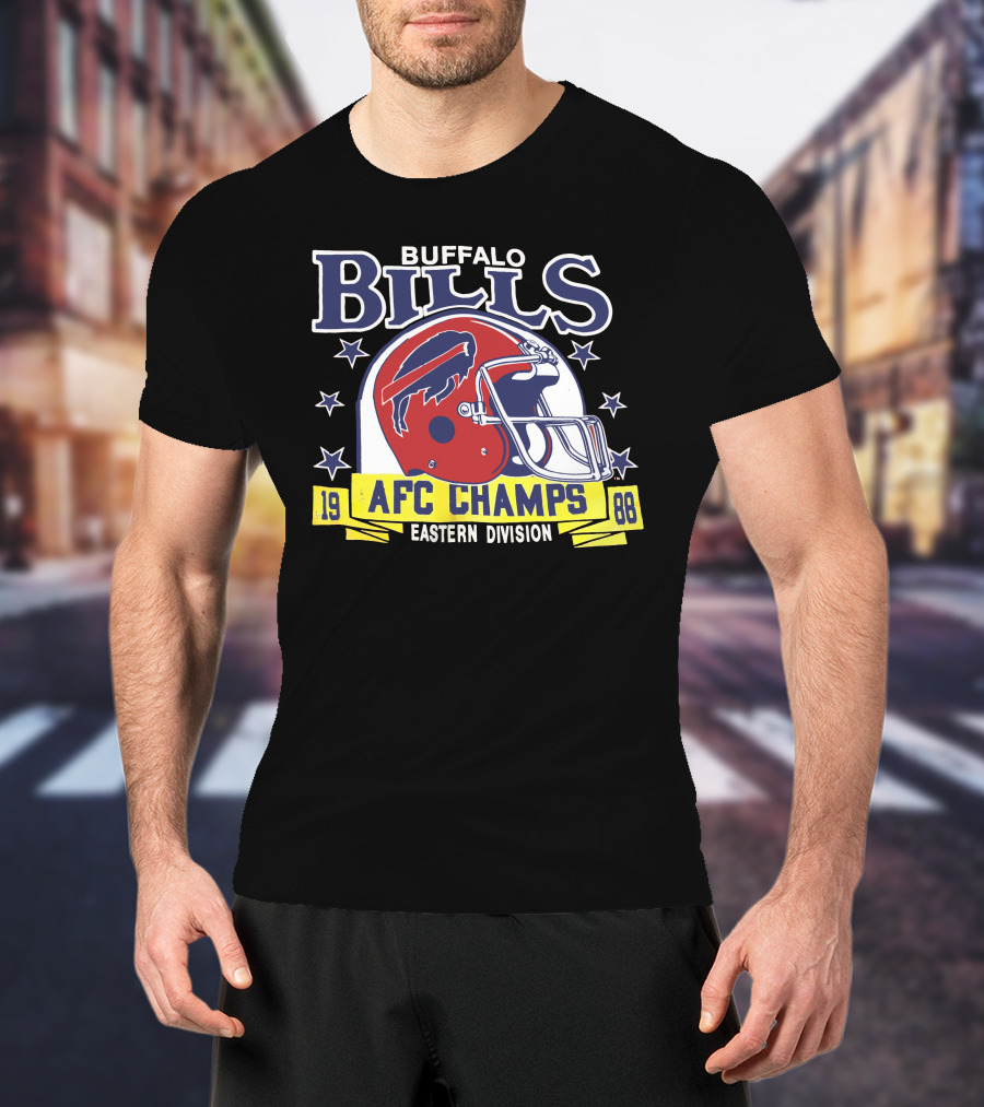 Buffalo Bills 1988 AFC Champs Eastern Division Vintage Helmet T-Shirt