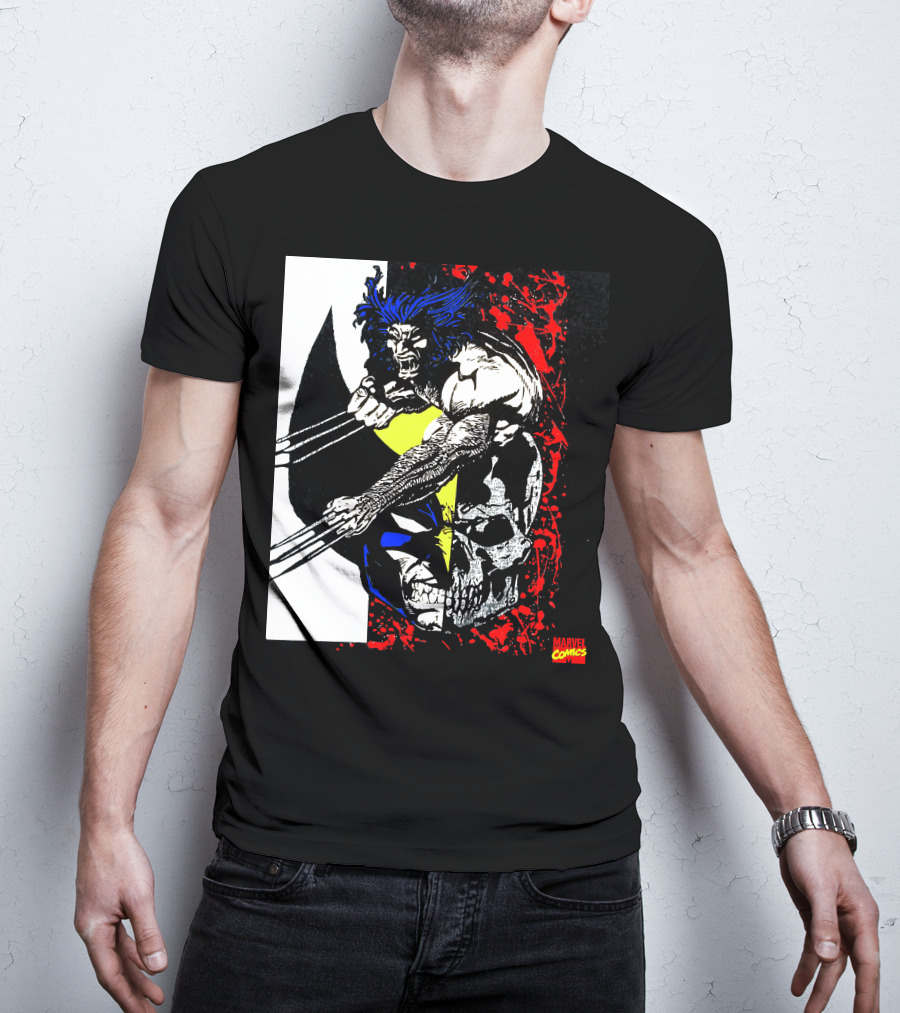 Vtg. Wolverine 1993 Marvel Comics X-Men Claws Red Skull T-Shirt