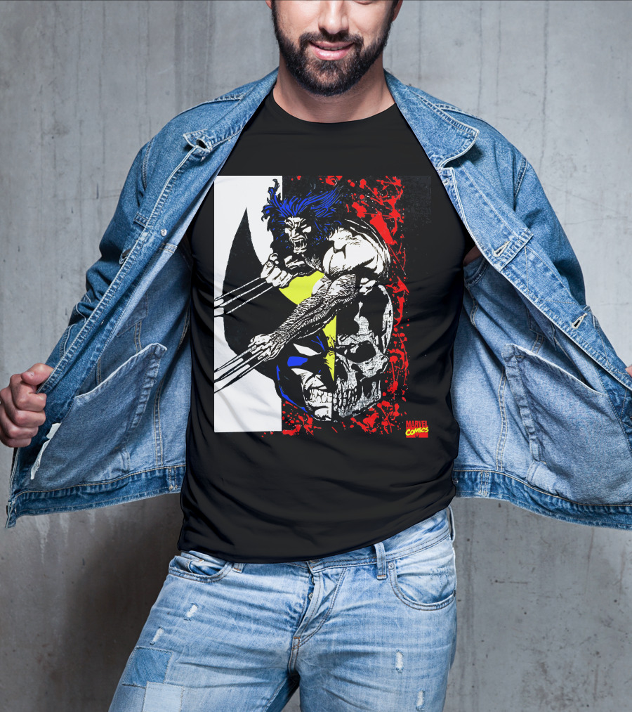 Vtg. Wolverine 1993 Marvel Comics X-Men Claws Red Skull T-Shirt