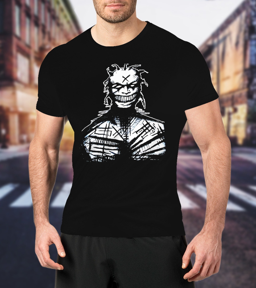 1995 White Zombie Grinning Character With Cross Mark T-Shirt