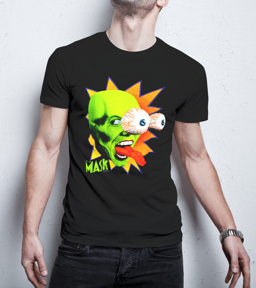 MASK Vintage Stanley Ipkiss Bug Eyes Scene Explosion T-Shirt