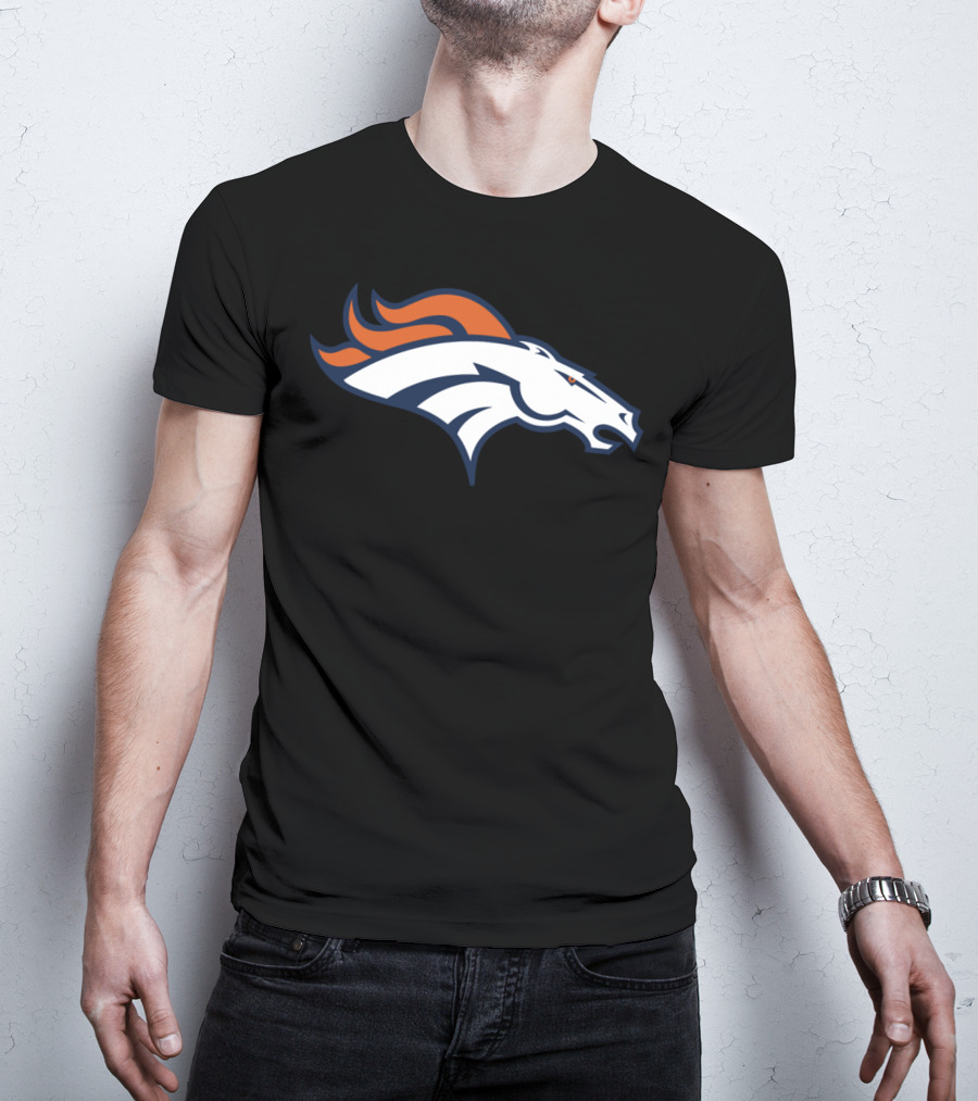 Denver Broncos Football Team Logo Design For Fans T-Shirt