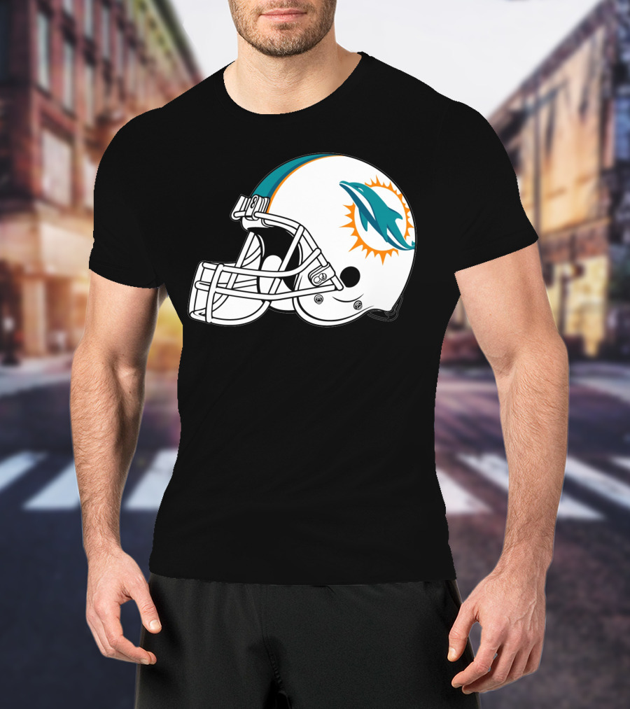 Miami Dolphins Helmet Football Team T-Shirt