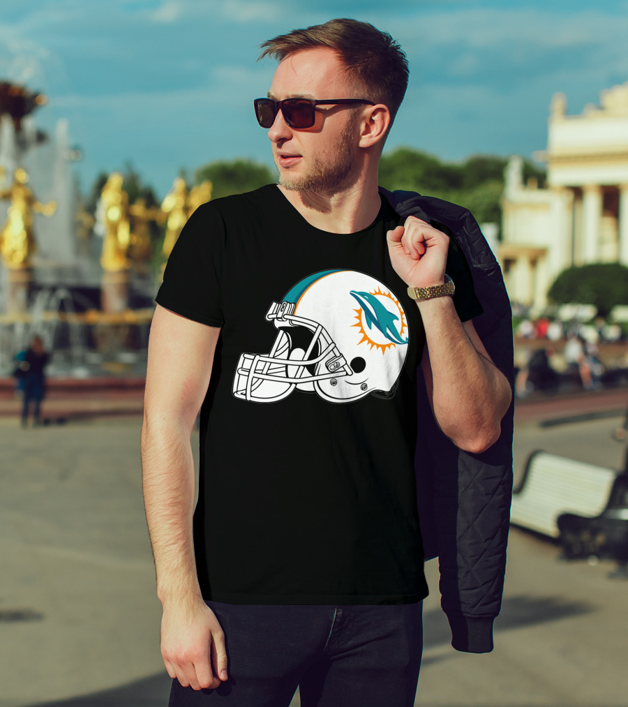 Miami Dolphins Helmet Football Team T-Shirt