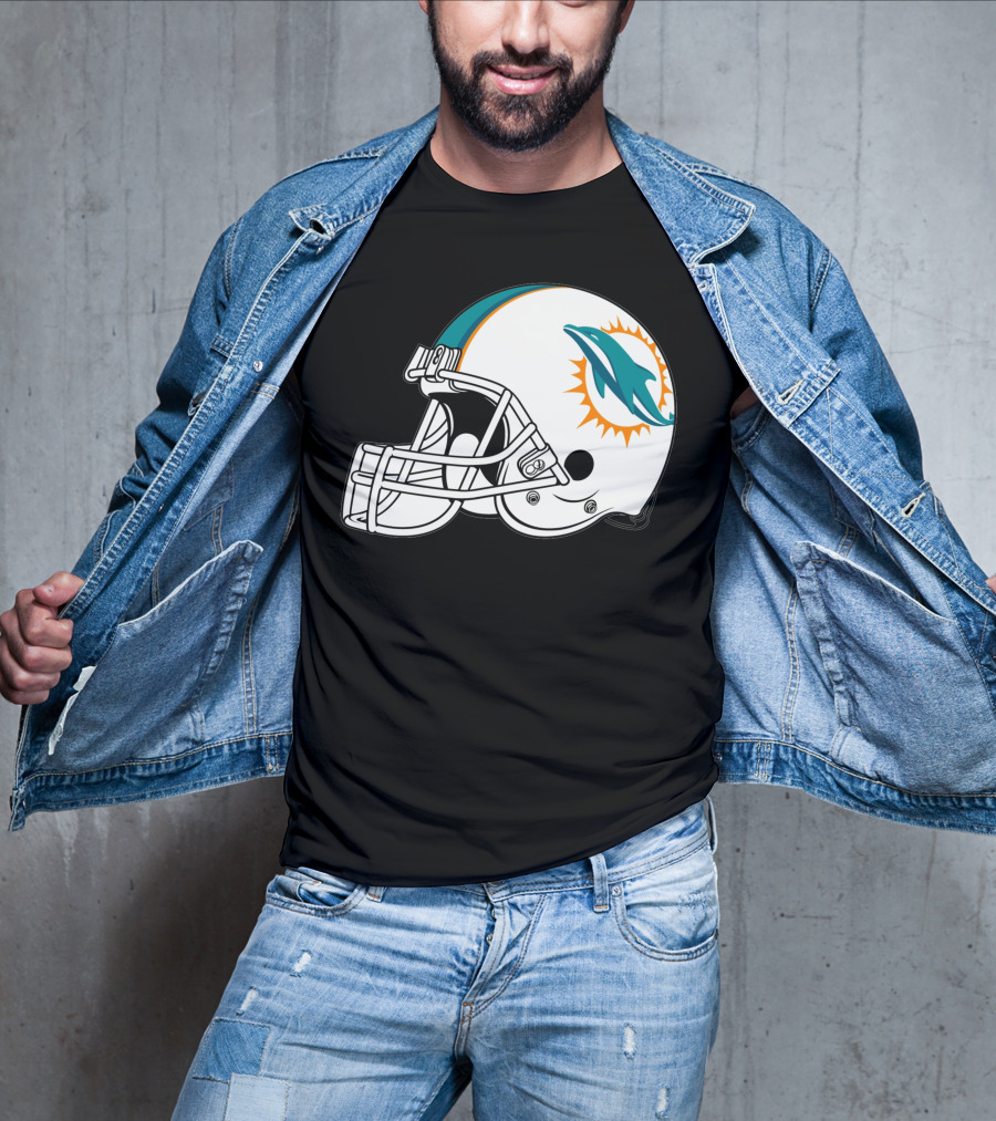 Miami Dolphins Helmet Football Team T-Shirt